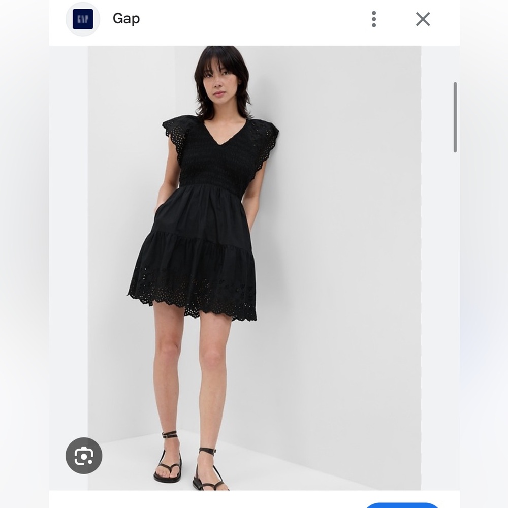 NEW GAP Women's Flutter Sleeved Eyelet MiniDress - MEDIUM